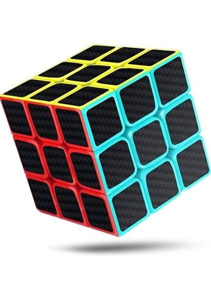 Zeka Küpü Renkli Kaliteli Carbon Fiber Rubik Sabır Küpü 3X3X3 Speed Küp - 1 Adet