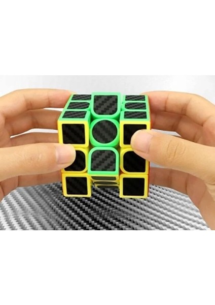 Zeka Küpü Renkli Kaliteli Carbon Fiber Rubik Sabır Küpü 3X3X3 Speed Küp - 1 Adet fiyatları