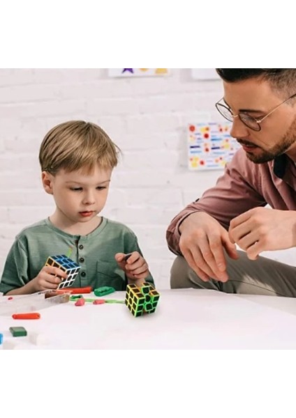 Zeka Küpü Renkli Kaliteli Carbon Fiber Rubik Sabır Küpü 3X3X3 Speed Küp - 1 Adet fırsatları