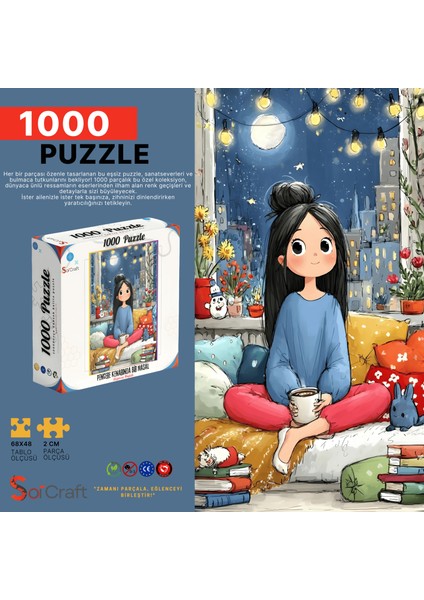 1000 Parça Puzzle Pencere Kenarında Bir Masal