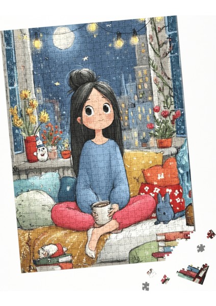 1000 Parça Puzzle Pencere Kenarında Bir Masal fırsatları