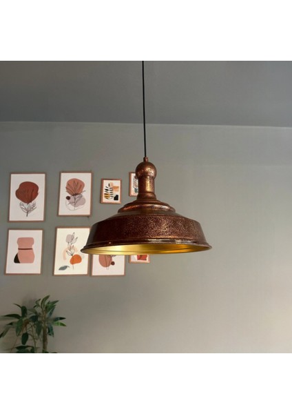 Patina Renk Asaletli Tekli Avize Patina Başlık Retro Sarkıt Lamba Restoran Salon Aydınlatma fırsatları