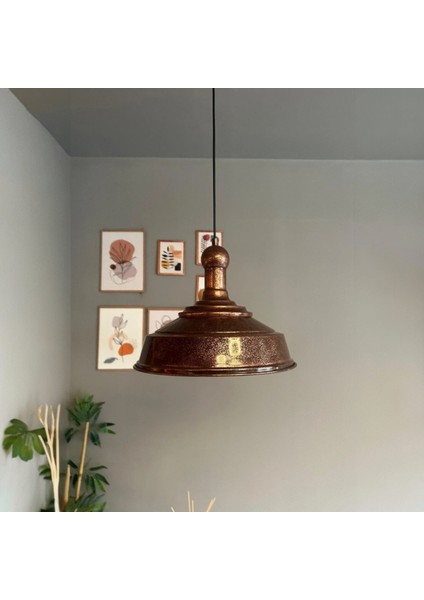 Patina Renk Asaletli Tekli Avize Patina Başlık Retro Sarkıt Lamba Restoran Salon Aydınlatma indirimleri