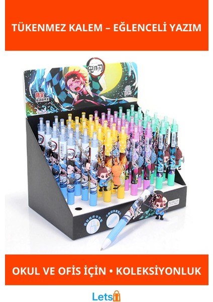 Eğlenceli Anime Figürlü Tükenmez Kalem 1 Adet