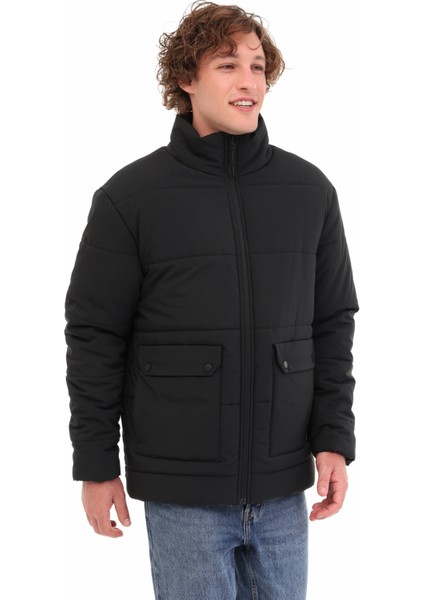 ml Alger Coat 5pr Siyah Erkek Kısa Kaban