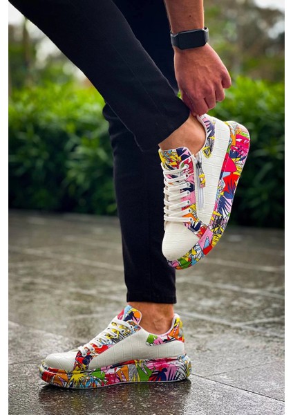 Mtxdpn Kb-02 Kuback Bağcıklı Crocodile Beyaz Kırmızı Günlük Erkek Ayakkabı (Numara: 40) fırsatları