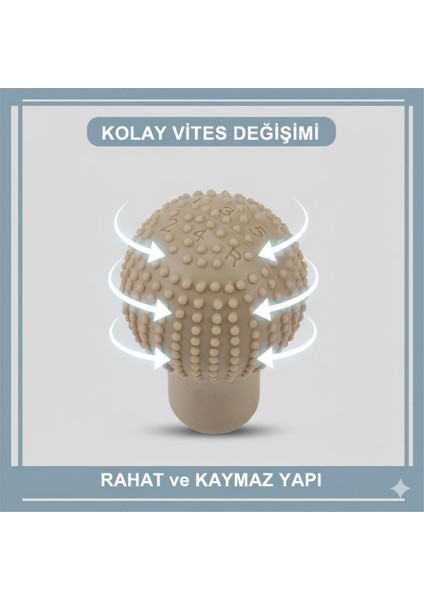 Vites Topuz Kılıfı Kabartmalı Bej Kolay Montaj fiyatları