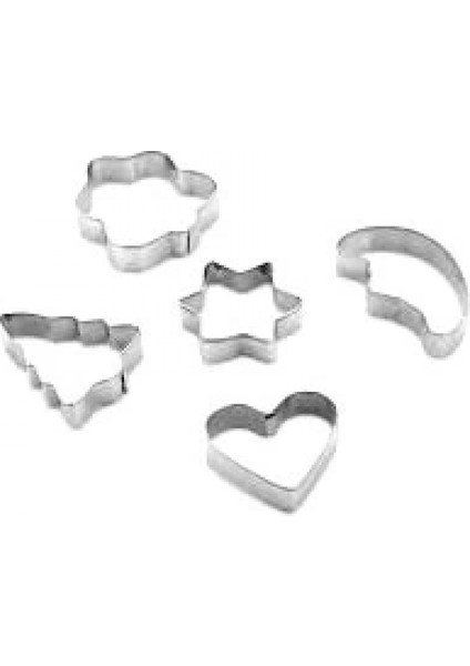 5 Parça Metal Bisküvi Kurabiye Kalıp (K95)