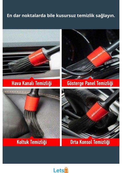6'lı Araç Detay Temizlik Fırçası Seti Iç ve Dış Temizlik Için Özel Tasarım fiyatları