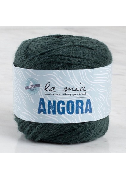 La Mia Angora 50GR. Koyu Yeşil El Örgü Ipi - L131 - 34215