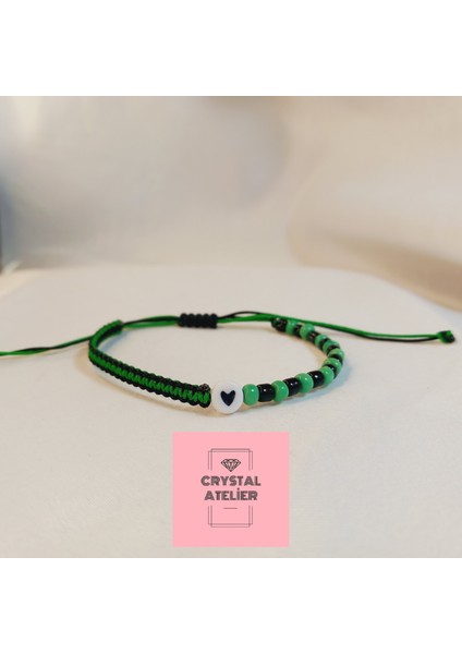 Sakaryaspor Kalpli Boncuk Makrome Taraftar Bileklik - Yeşil Siyah Örgü Unisex El Yapımı Kombin Takı - Sakaryaspor Bileklik - Makrome Bileklik - Taraftar Bileklik - Yeşil Siyah Bileklik indirimleri