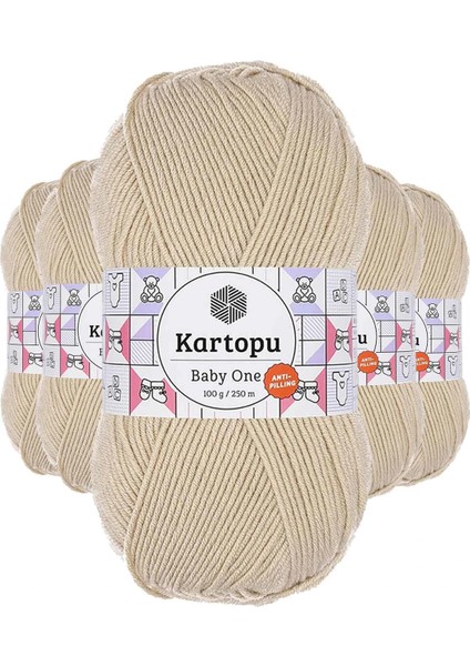 5 Adet Baby One Tüylenmeyen El Örgü Ipi Yünü Taş K855