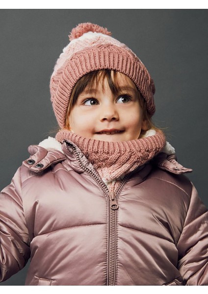 Lcw Baby Karışık Renk Bloklu Kız Bebek Bere Eldiven ve Boyunluk 3'lü Takım