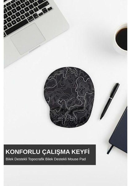 Ergonomik Typography Desenli Mouse Pad – Bilek Destekli Mouse Pad Konforlu Mousepad fiyatları