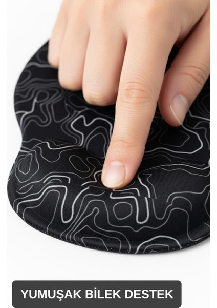 Ergonomik Typography Desenli Mouse Pad – Bilek Destekli Mouse Pad Konforlu Mousepad fırsatları