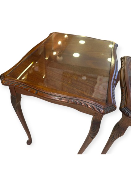 Antika Gül Ağacı 3'lü Zigon Sehpa El Oyması fiyatları