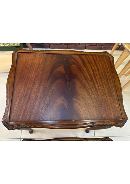 Antika Gül Ağacı 3'lü Zigon Sehpa El Oyması fırsatları