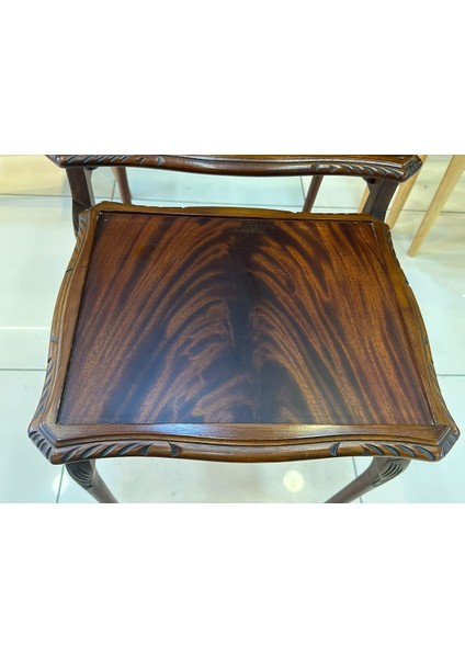 Antika Gül Ağacı 3'lü Zigon Sehpa El Oyması indirimleri