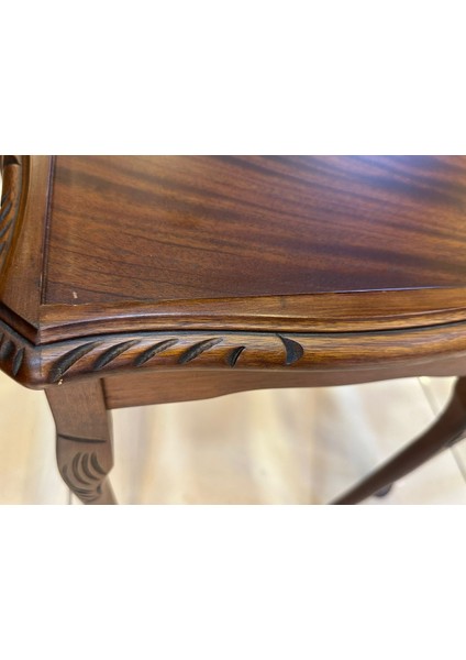 Antika Gül Ağacı 3'lü Zigon Sehpa El Oyması