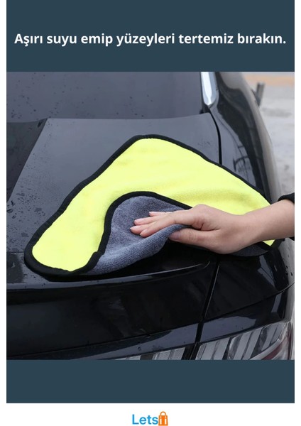 Yünlü Mikrofiber Yüksek Emicilikte Araba Temizlik Bezi 50X70 cm fiyatları
