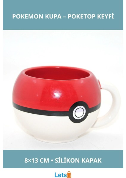 Porselen Pokemon Poketop Kupa Bardak 8X13 cm