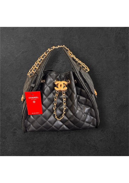 Siyah Büyük Boy Büzgülü Çanta. New Season indirimleri