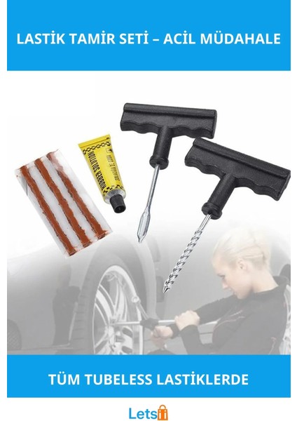 Acil Durum Lastik Tamir Seti 3 Adet Fitil ile Kolay Kullanım