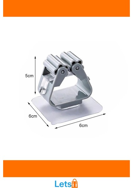 Duvara Monte Dayanıklı Plastik Mop Paspas Tutucu 4 Adet modelleri