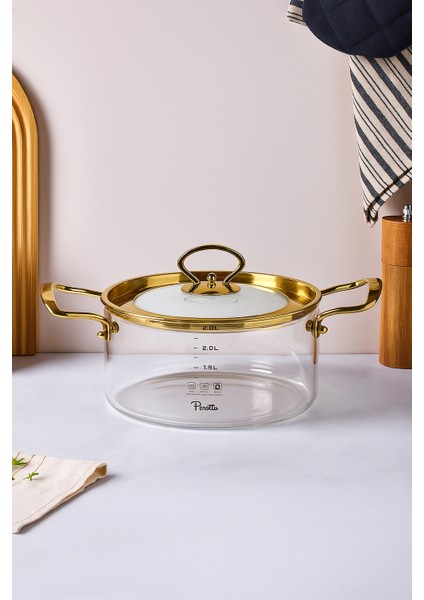 Logan Gold Kapaklı 4 Lü Cam Tencere Seti fiyatları