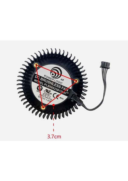 PLB06625B12HH Amd Radeon RX580 570 480 470 470D Için Grafik Kartı Fanları , 65MM 4pın PLB06625B12HH DC12V 1A GTX1080 GTX1060/1070 / 1070TI / 1080TI Grafik Kartı Soğutma Fanı Için Gpu Fanı