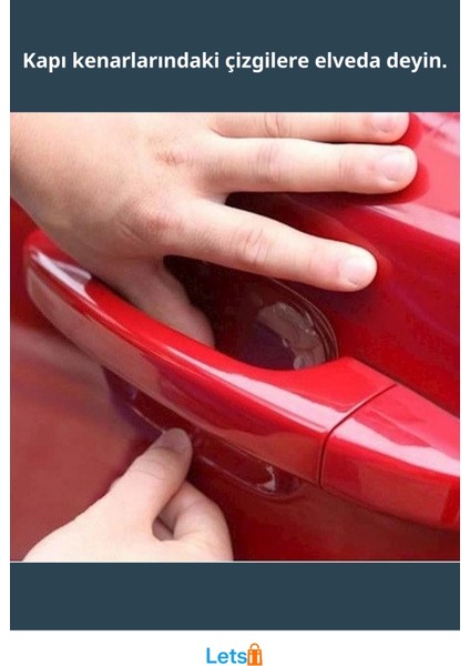 4'lü Araç Kapı Kolu Koruyucu Film Seti 95X90MM fiyatları