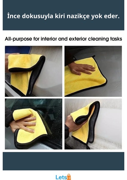 Yünlü Nano Teknoloji Hassas Araba Yıkama ve Temizlik Bezi 30X30 cm fiyatları