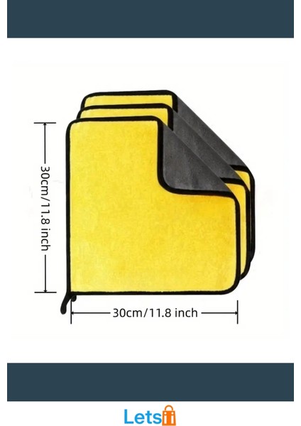 Yünlü Nano Teknoloji Hassas Araba Yıkama ve Temizlik Bezi 30X30 cm fırsatları