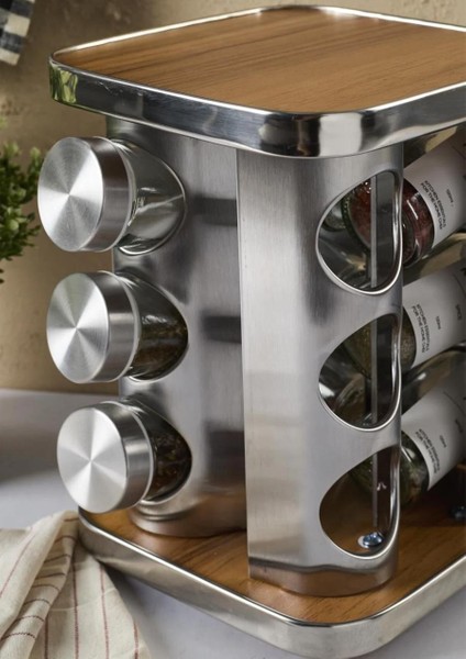 Casa Wood Baharatlık Takımı - Döner Stantlı, Kare fiyatları