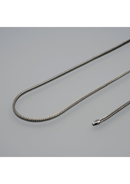 3n Oluklu Tilki Kuyruğu Gümüş Zincir