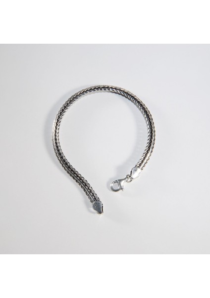 4n Balıksırtı Tilki Kuyruğu Gümüş Bileklik modelleri