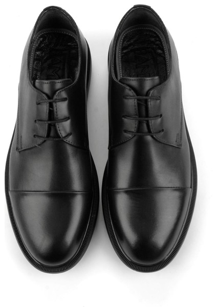 Siyah Hakiki Deri Erkek Klasik Ayakkabı E01401071641 fırsatları