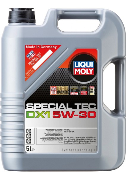 Special Tec Dx1 5W30 Motor Yağı 5 Litre Üretim Yılı 2025 (20969)