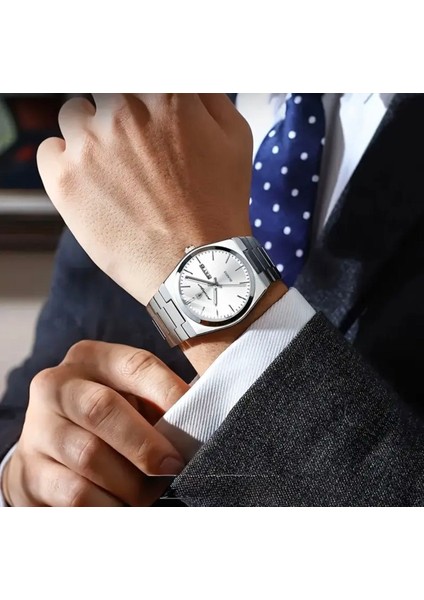 Erkek Kol Saati - Lüks Paslanmaz Çelik Kordonlu, Takvimli, Su Geçirmez Quartz Saat modelleri