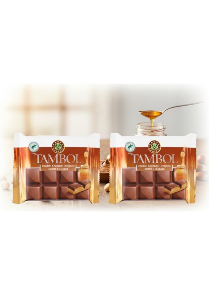Tambol Sütlü Fındık Kreması Dolgulu 100 gr (2 Adet)
