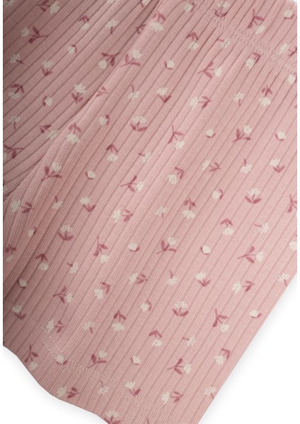 Üçlü Kız Boxer Set 2-9 Yaş Pudra Pembe Çiçekli modelleri