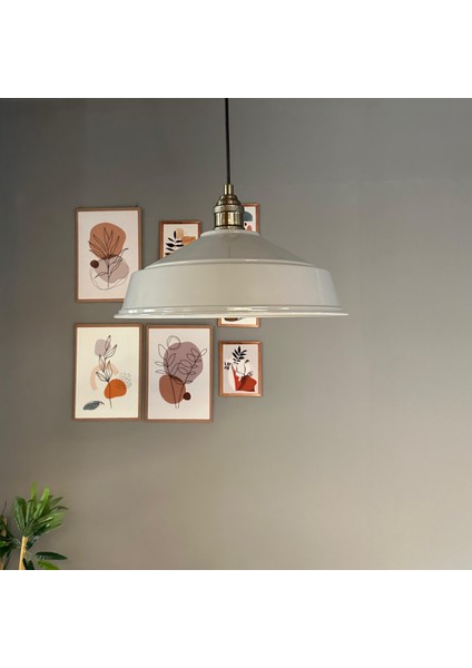 Carmelo Gri Renk Asaletli Tekli Avize Lale Başlık Sarkıt Lamba Salon Aydınlatma