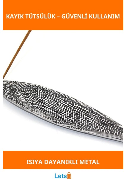 Şık Metal Kayık Tütsülük Dayanıklı Isıya Dayanıklı Dekoratif Tasarım