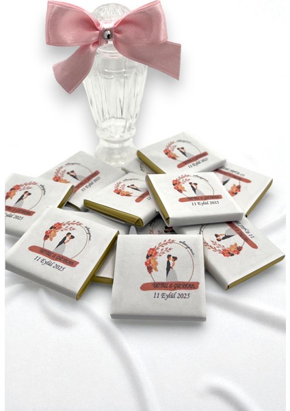 Isme Özel Gelin-Damat Nikah/nişan/söz Hatırası Hediyelik Çikolata modelleri