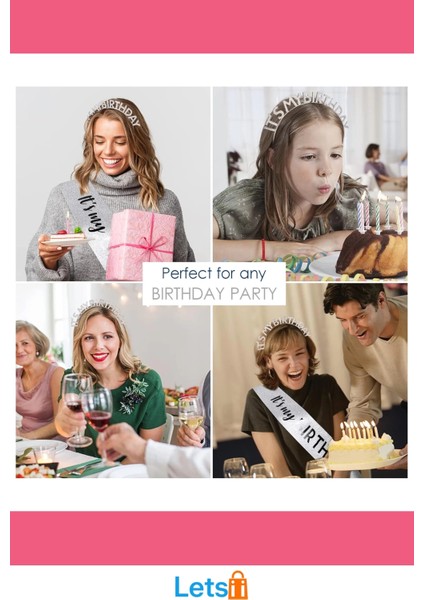 Kristal Taşlı Gümüş Renk Zarif Doğum Günü Tacı modelleri