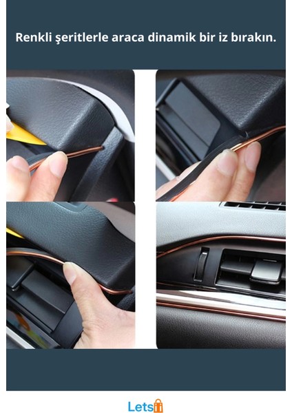 Modern Esnek Pvc Araba Dekorasyon 5 Metre Şerit Trim Kırmızı Mavi Gümüş fiyatları