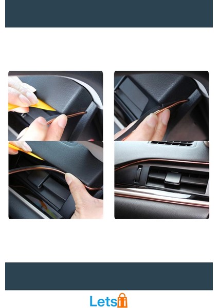 Modern Esnek Pvc Araba Dekorasyon 5 Metre Şerit Trim Kırmızı Mavi Gümüş modelleri