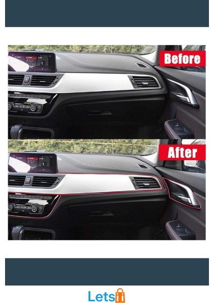 Modern Esnek Pvc Araba Dekorasyon 5 Metre Şerit Trim Kırmızı Mavi Gümüş fırsatları