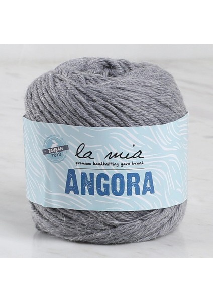 La Mia Angora 50GR Gri El Örgü Ipi - L134 - 33809