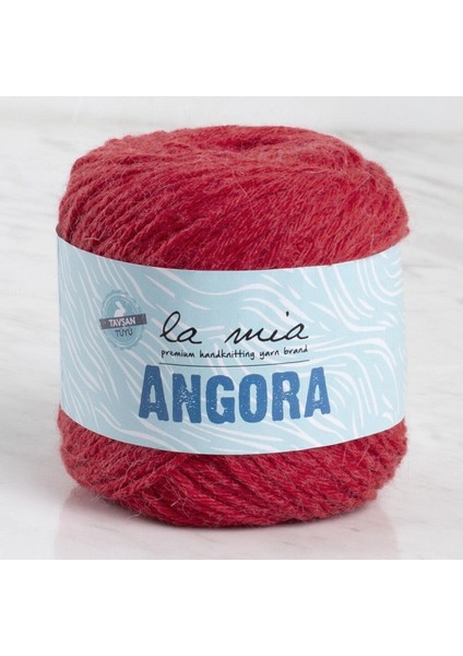 La Mia Angora 50GR Kırmızı El Örgü Ipi - L004 - 33799